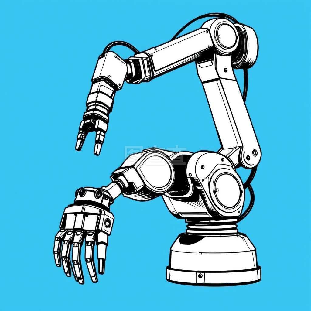 工業(yè)機器人機械手。