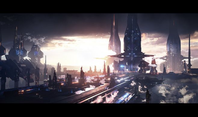 #星際科幻場景氣氛# #未來世界# #概念圖# #原畫# #CG 游戲# #機械概念設計# #電影氣氛圖# #科幻概念場景#