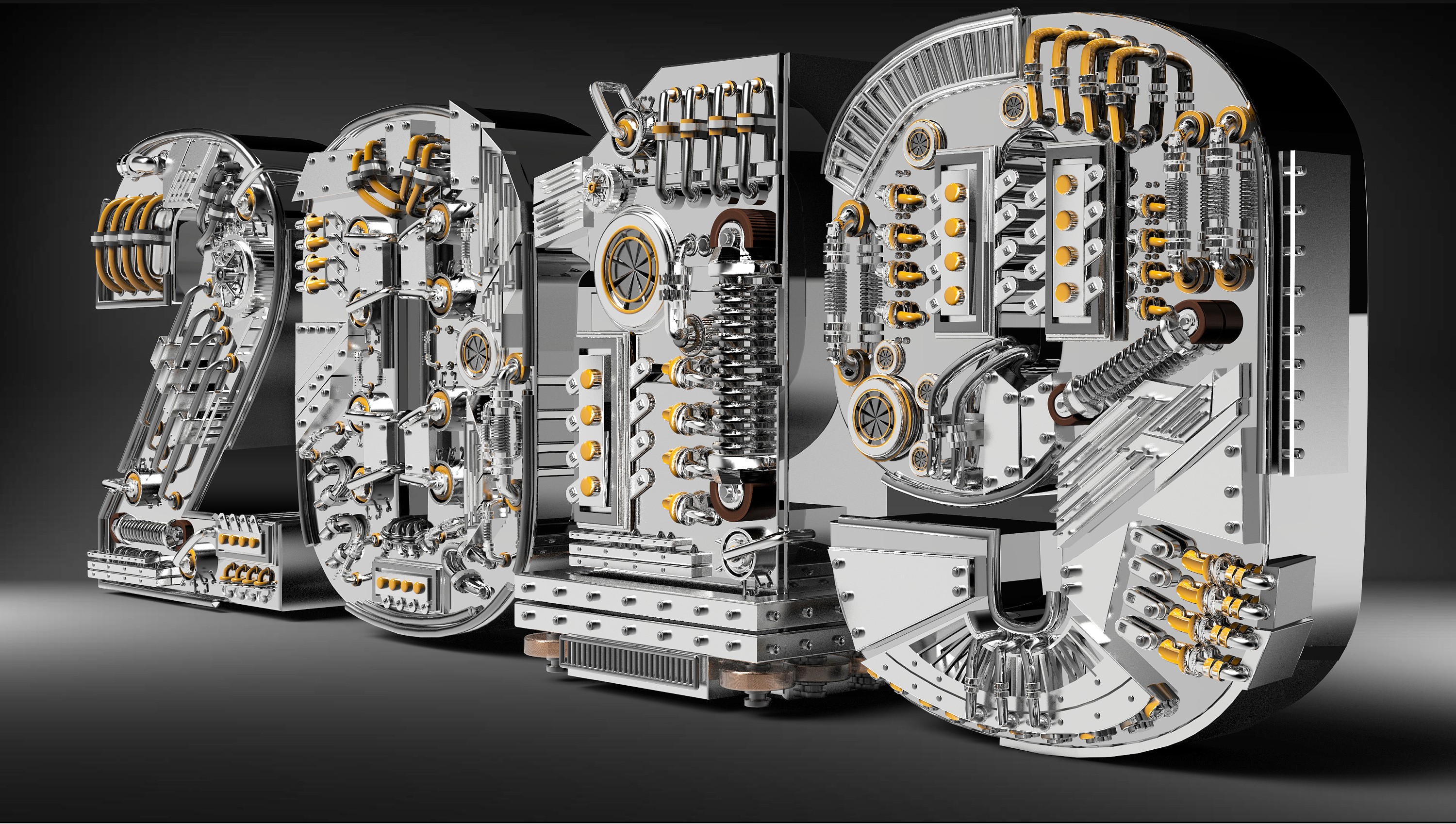 C4D機械字 構建硬核視覺的機械美學